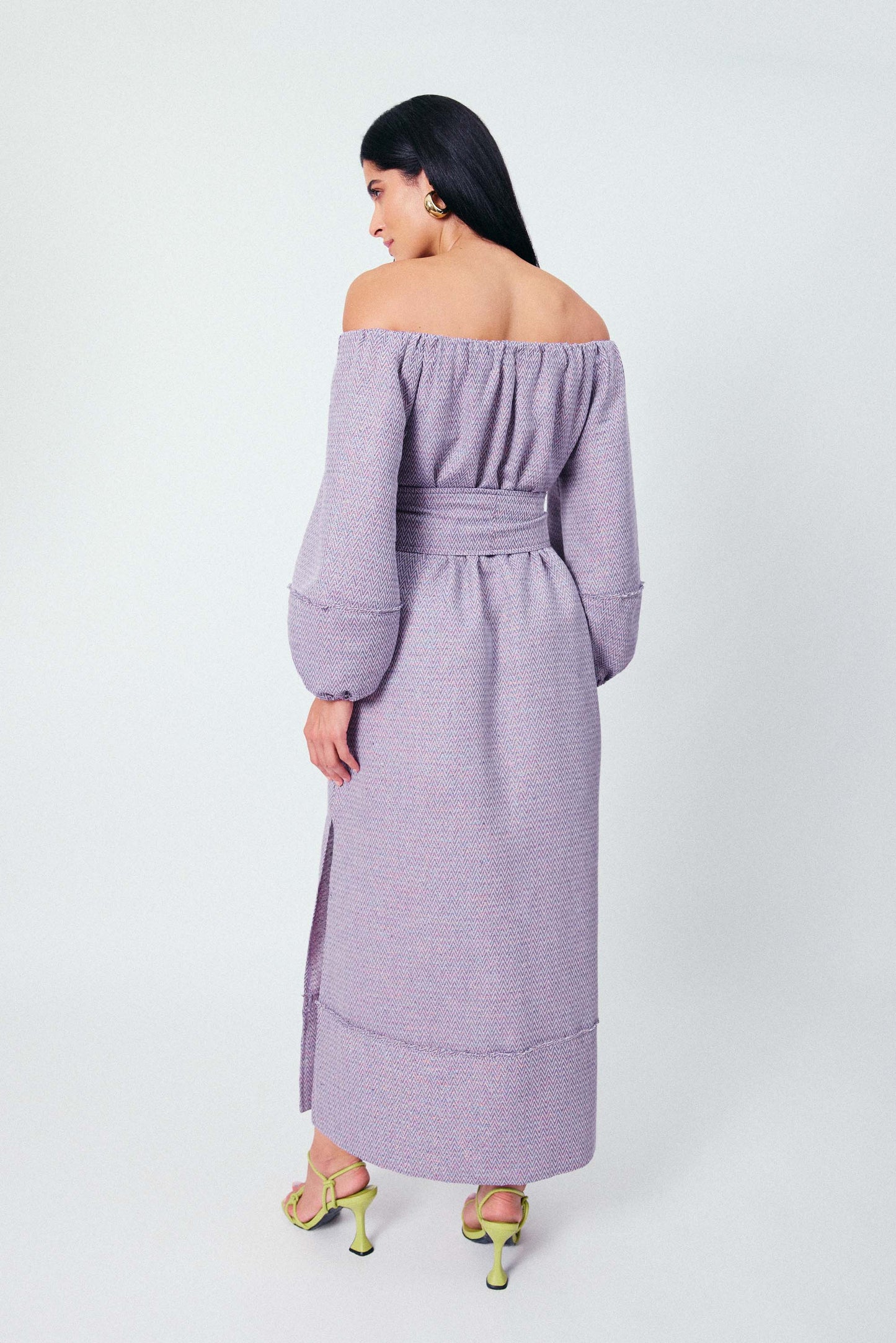 Vestido Longo Faixa Ametista