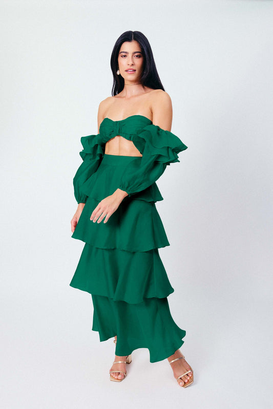 Top Manga Longa Brisa Verde