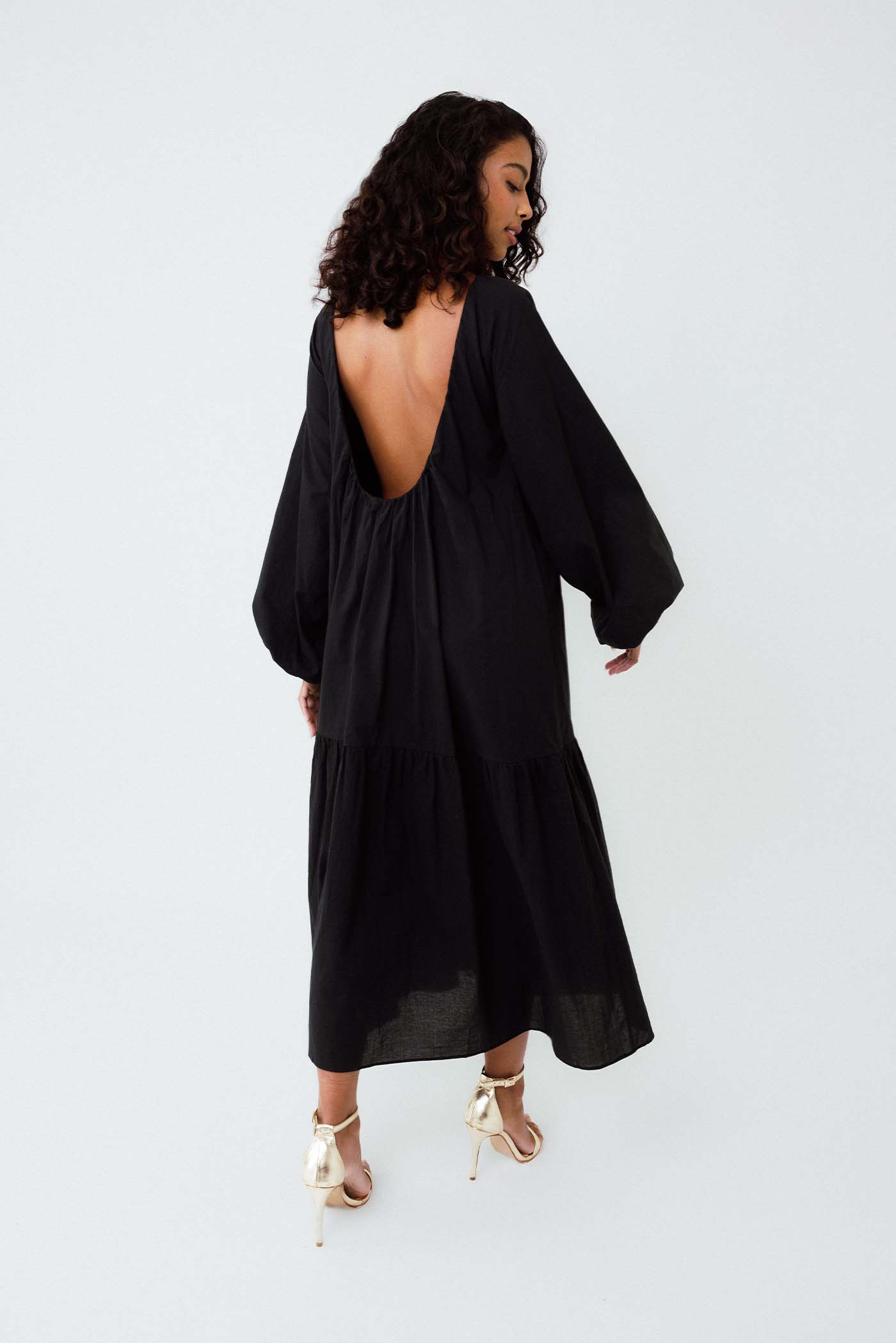 Vestido Midi Com Cordão Luar