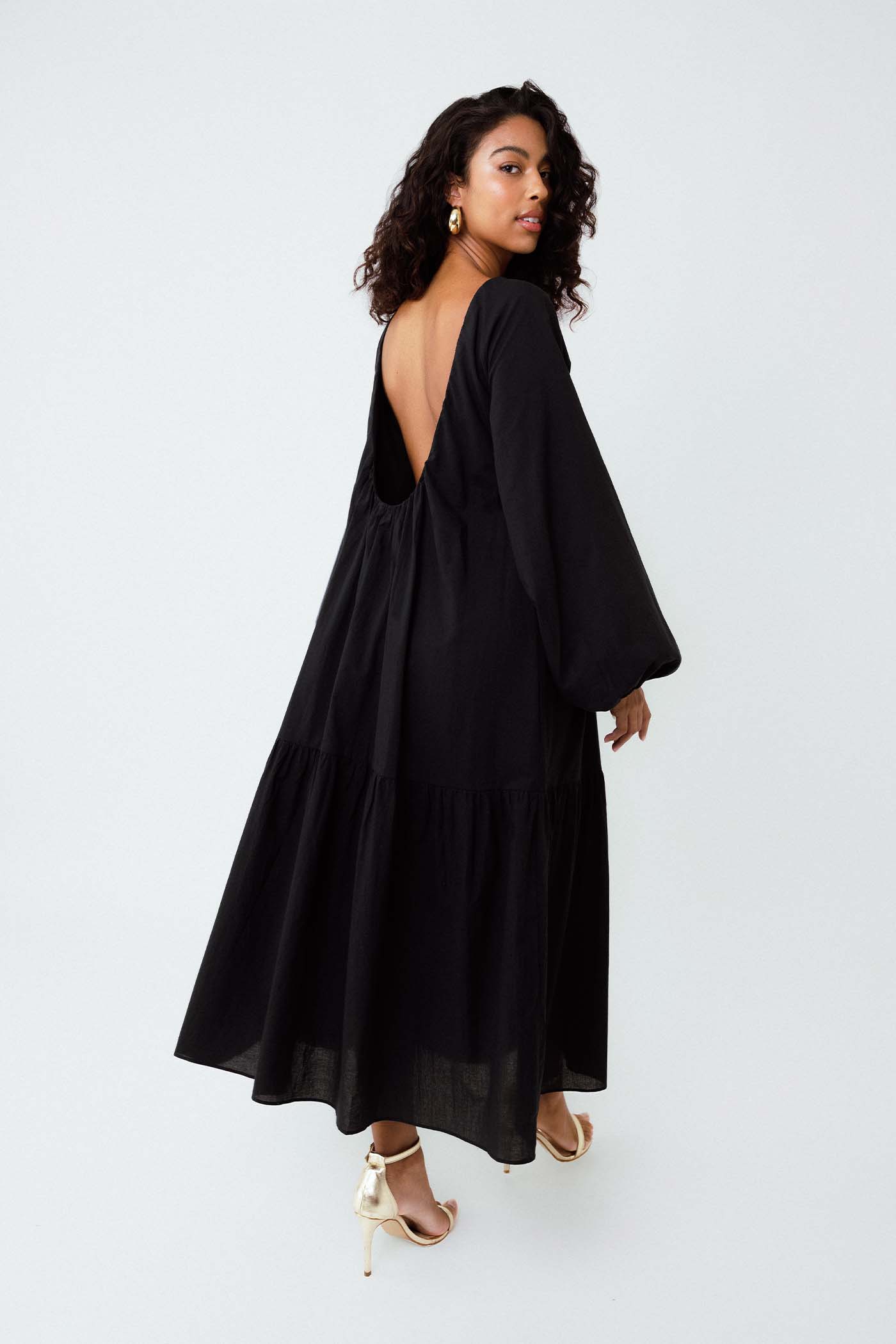 Vestido Midi Com Cordão Luar
