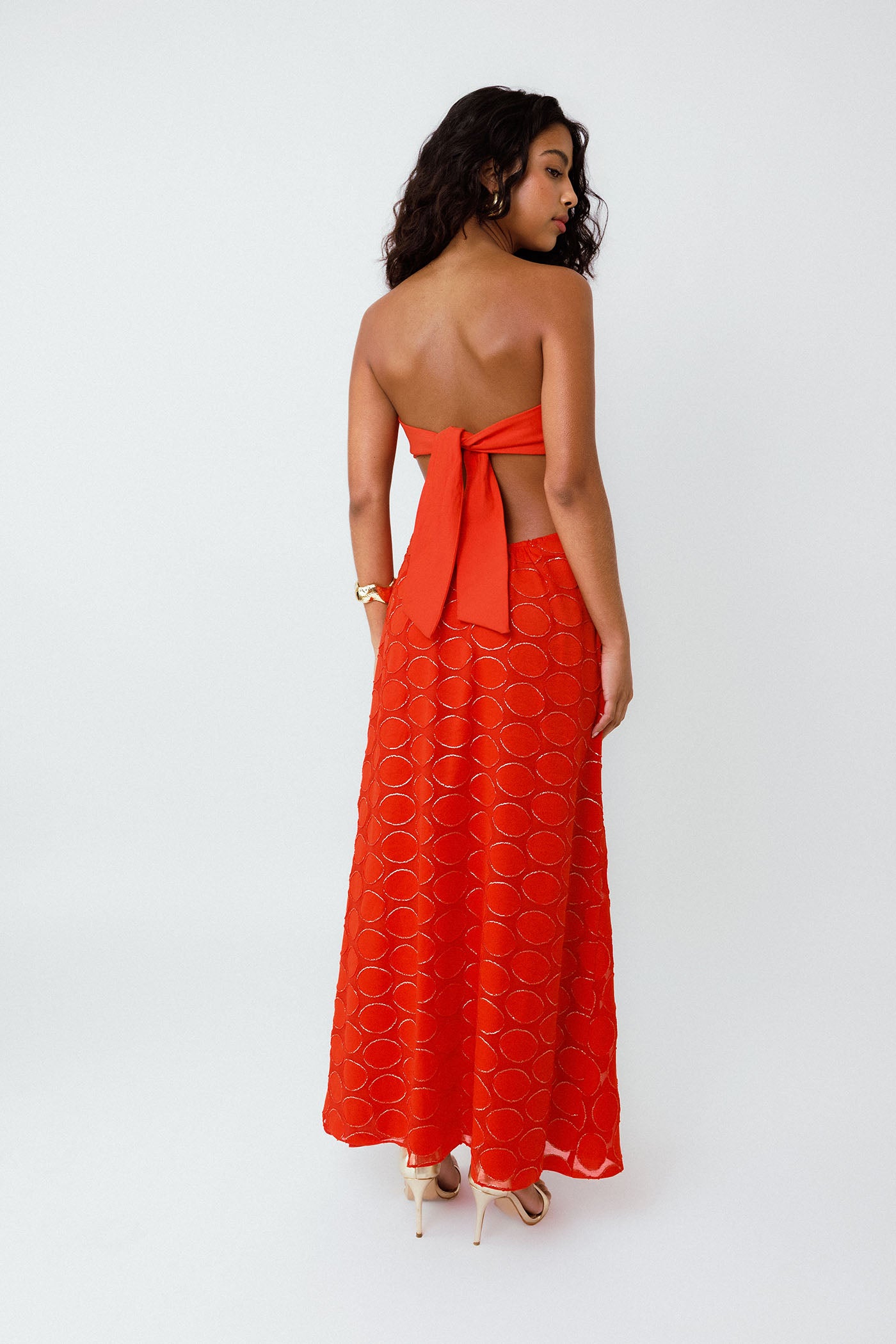 Vestido Longo Amarração Rubi