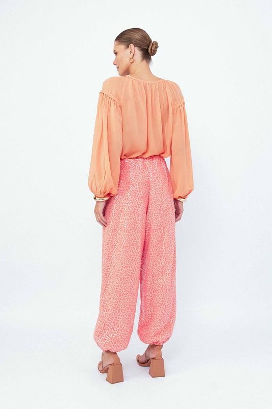 Calça Aladim Paete Flores