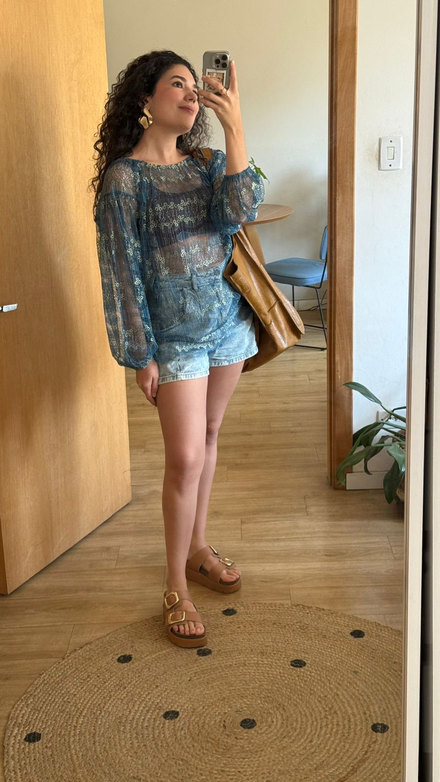 Blusa Manga Longa com Combinação Safira