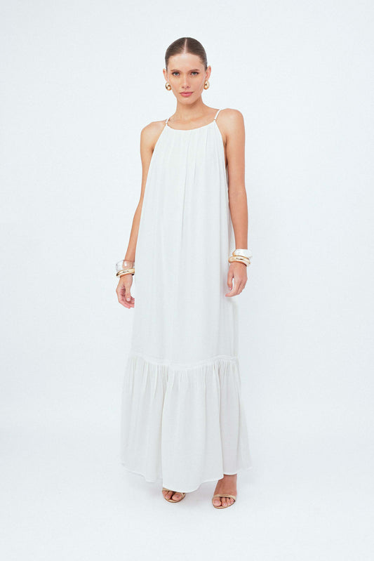 Vestido Longo Faixa Essencial Off