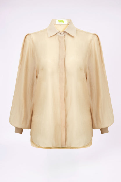 Camisa Manga Longa Brisa Bege