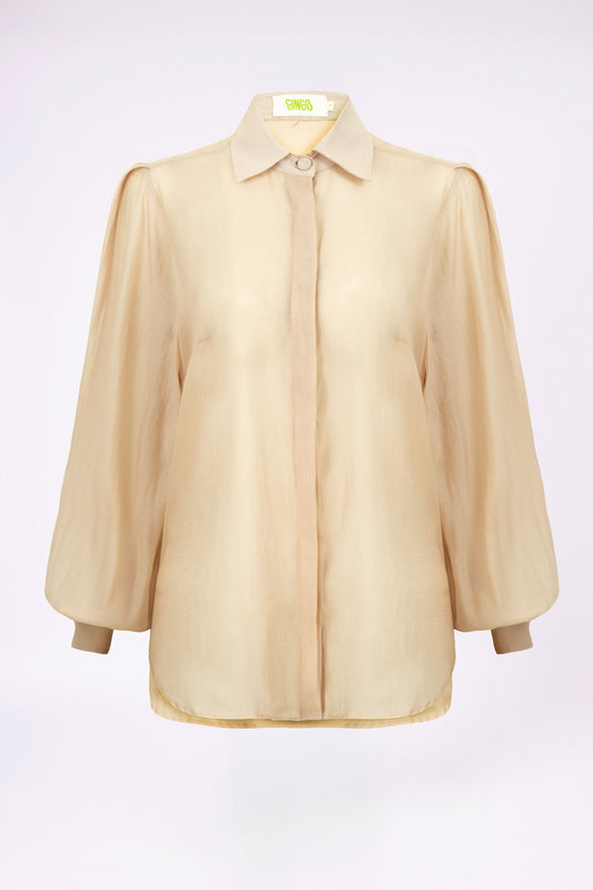 Camisa Manga Longa Brisa Bege