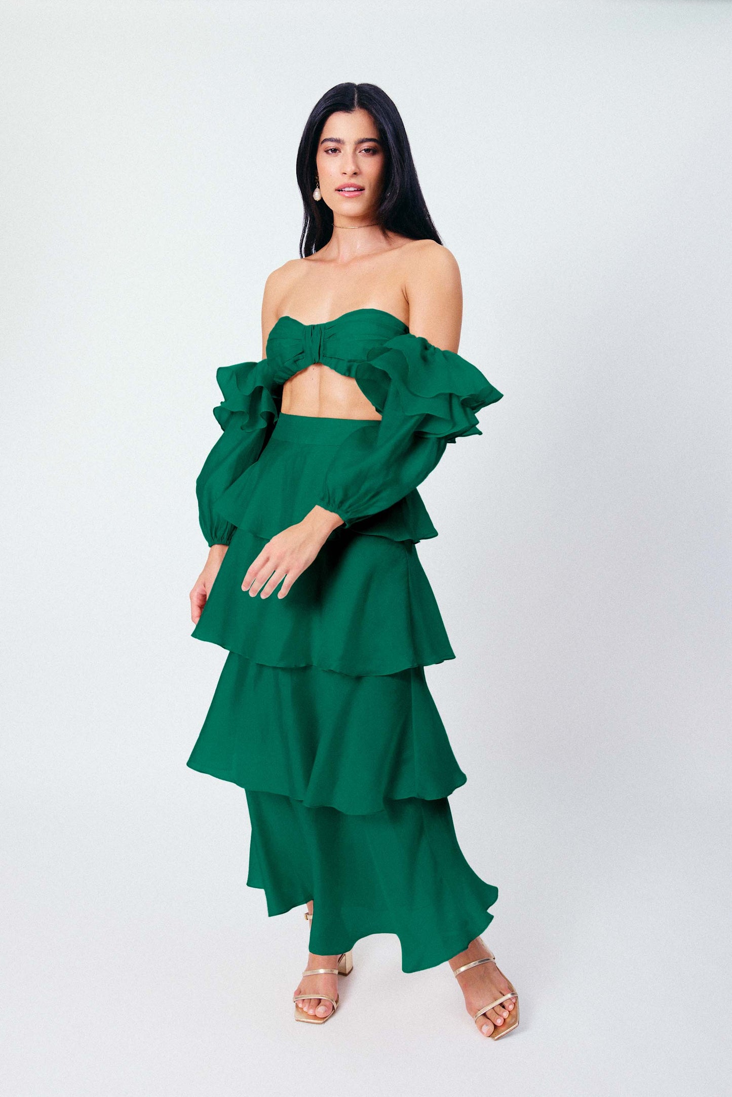 Top Manga Longa Brisa Verde