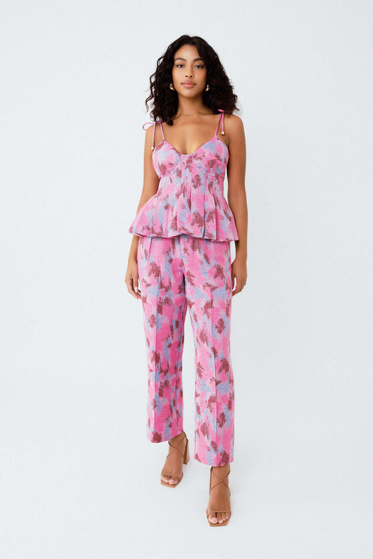 Blusa Alça Pregueada Rajado