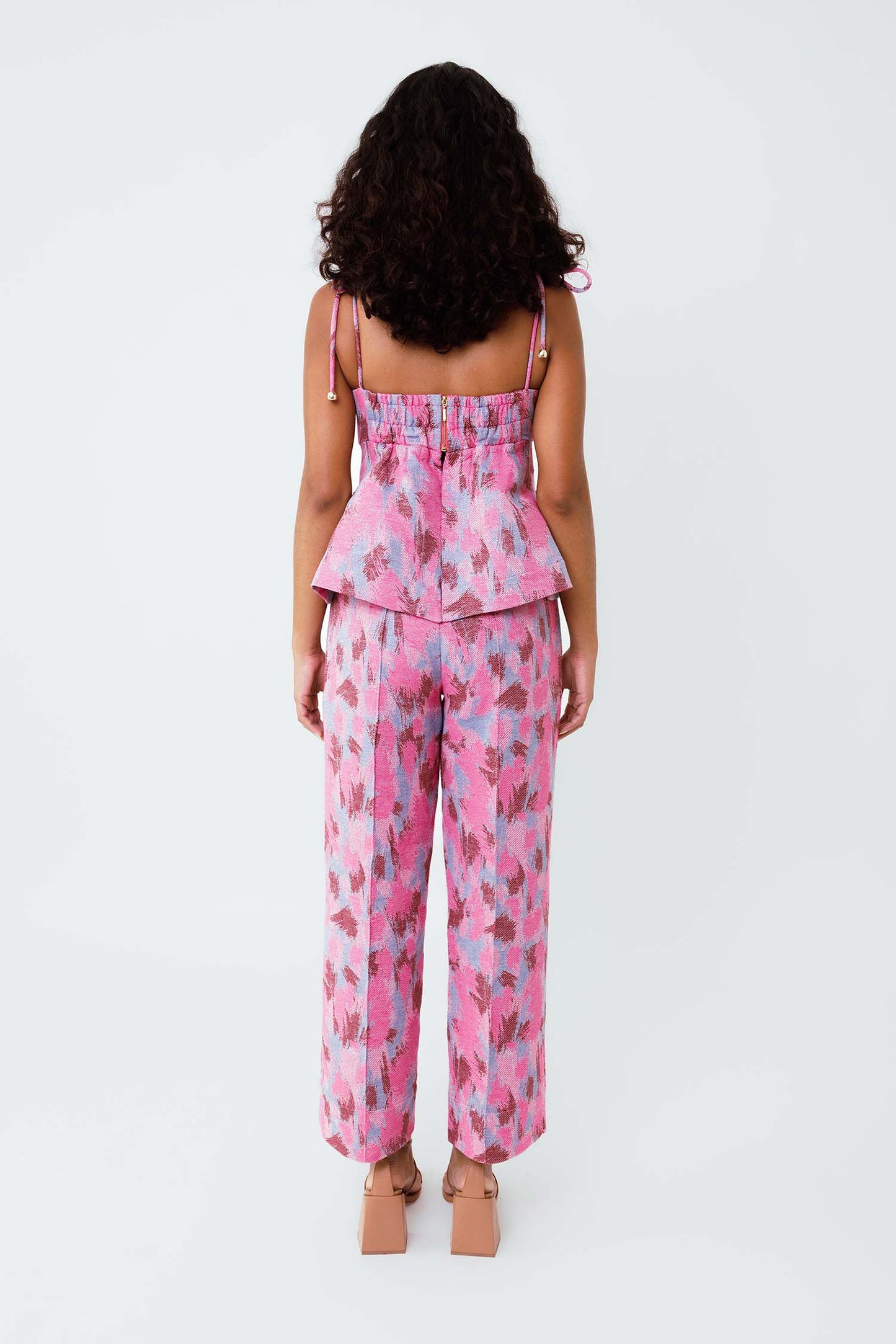 Blusa Alça Pregueada Rajado