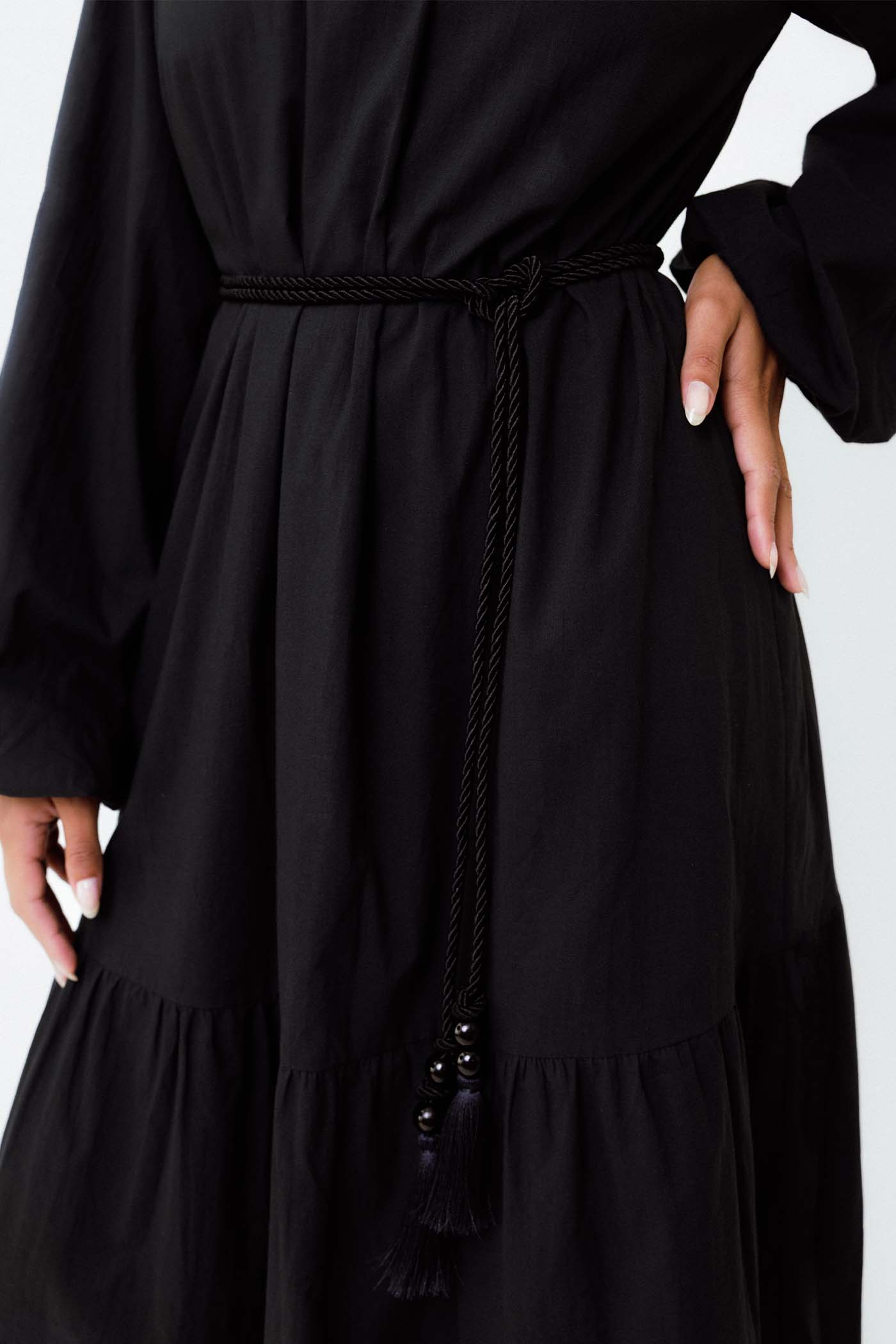 Vestido Midi Com Cordão Luar