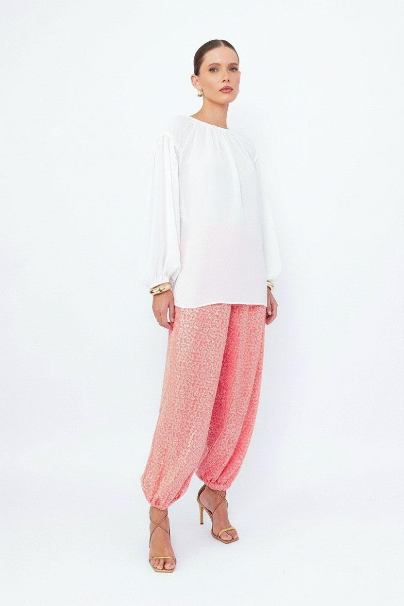 Calça Aladim Paete Flores