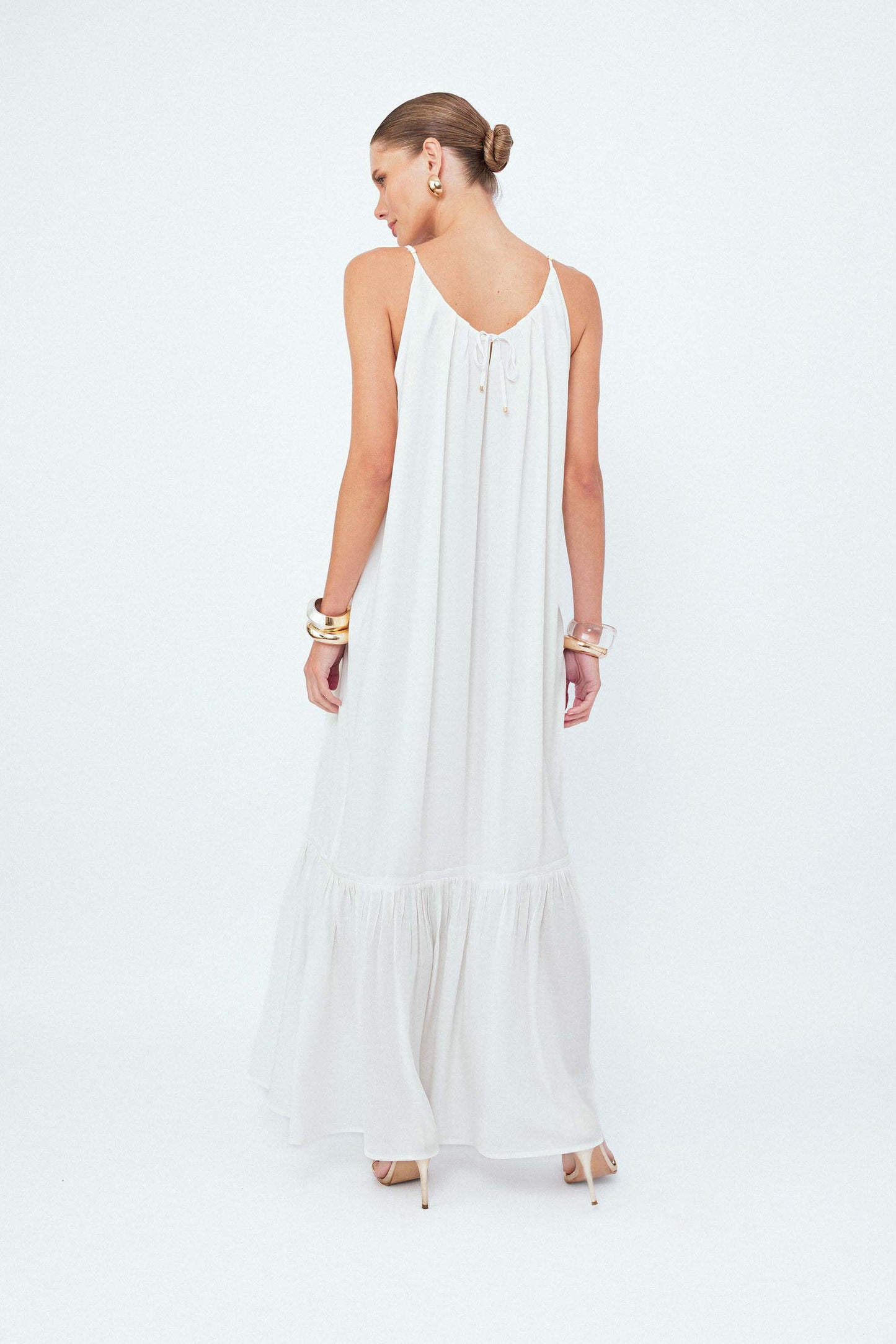 Vestido Longo Faixa Essencial Off