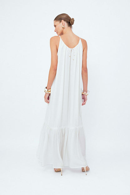 Vestido Longo Faixa Essencial Off