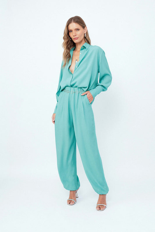 Calça Aladim Elástico Essencial Azul