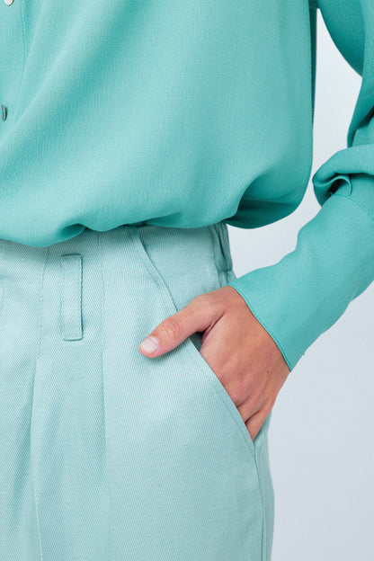 Calça Alfaiataria Elástico Céu