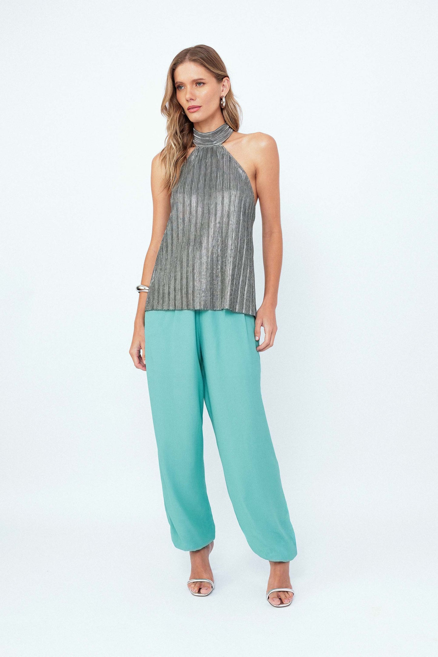 Calça Aladim Elástico Essencial Azul