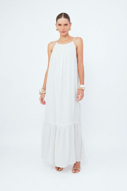 Vestido Longo Faixa Essencial Off